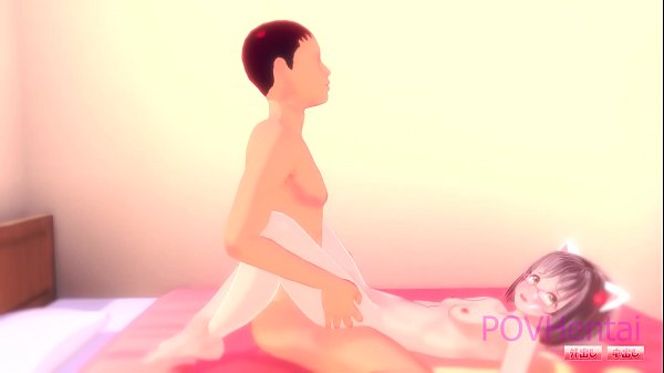 Cat girl gets her favourite toy