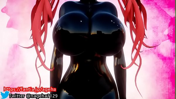 ふたなりチンポを自分のふとももで刺激する魔乳ホノルルちゃん