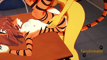 Furry Futanari Hentai – Dog Futanari and Tiger Girl Hard Sex