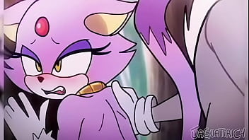 Sonic Blaze the Cat being fucked wet