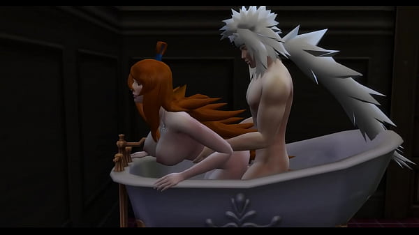 Naruto Hentai Episodio 92 despues de estar entrenando el pervertido fue al baño y se encuentra a la mizukage la seduce se la folla como toda una buena Milf ella le gusta que le acabe en la boca