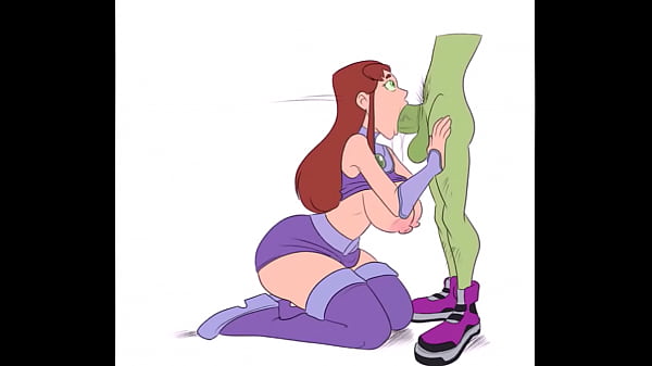 Starfire Suckin Beast Boy`s Green Cock By Wappah