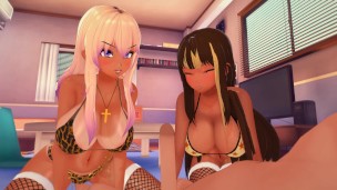 (3D Hentai) BBW threesome