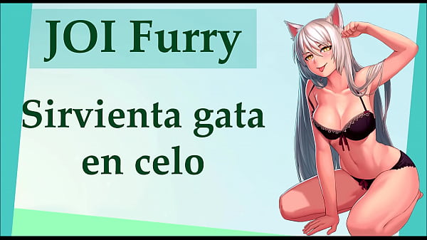 JOI Furry hentai. Sirvienta maid en celo.